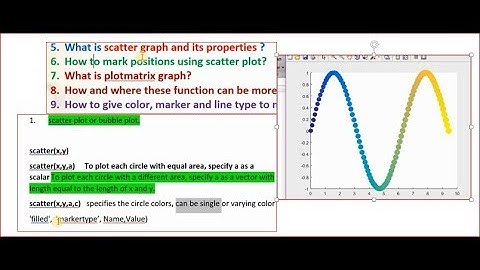 Scatter or bubble plot in matlab?2D scatter graphs type? [Lecture-25/part-1/section-A]