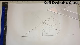 How to Escribed a circle to a triangle