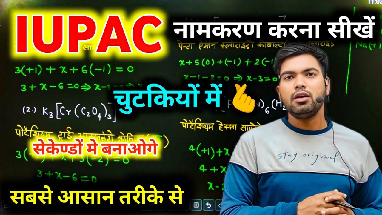 उपसहसंयोजक यौगिक का IUPAC नामकरण | Class 12 Chemistry IUPAC Name | IUPAC Name Class 12 Chemistry