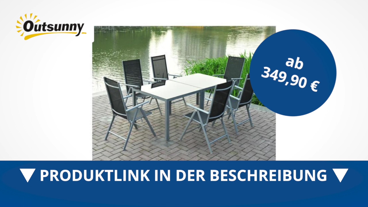 gartenmobel set alu, outsunny 8-tlg. alu gartenmöbel-set gartengarnitur sitzgruppe, Design ideen