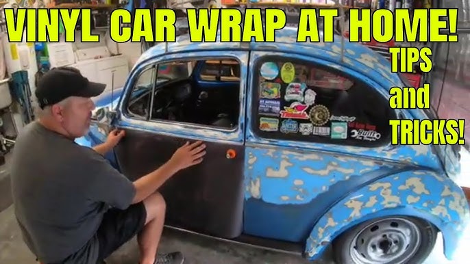 How to VINYL WRAP A CAR in your own garage - Quick, cheap, & easy