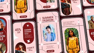 Summer Fashion Instagram Story after Effects Template