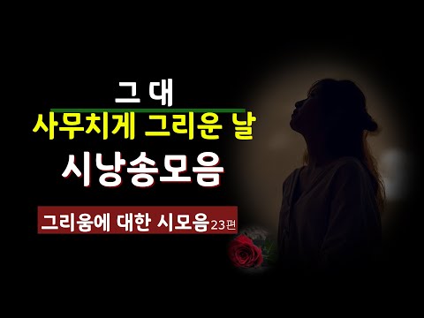 시낭송모음 그리움의시모음 가을사랑 이별ㅣ한국인의대표시 낭송 봉경미 음악 손방원팬플룻외