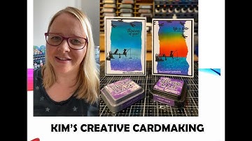 Distress Inks and Distress Oxides-Ink blending a brilliant background for silhouette stamps