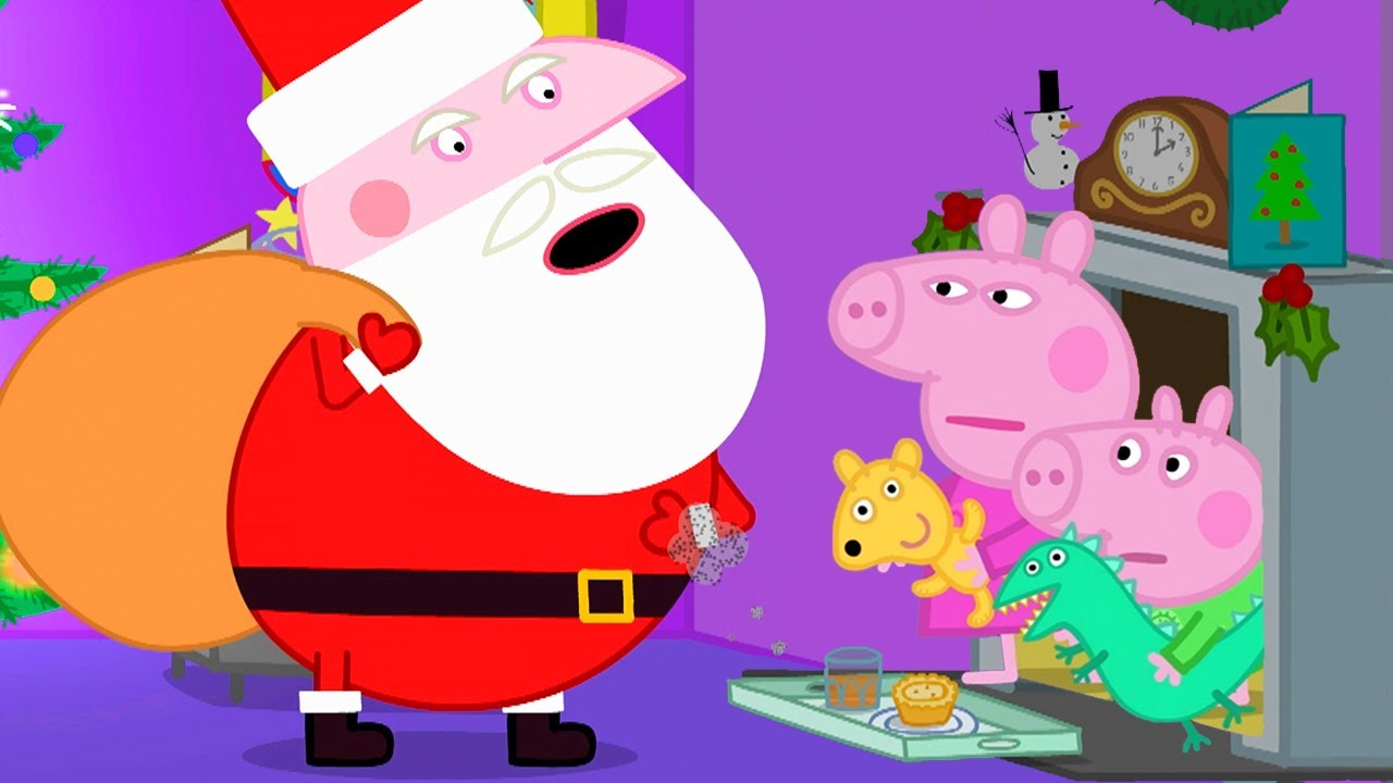 fofo papai noel em pé e dizendo ho ho ho cartoon ilustração