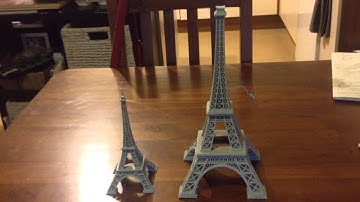 Wanhao i3 3d printed Eiffel Tower Large Scale in ABS (Aurarum Filament)