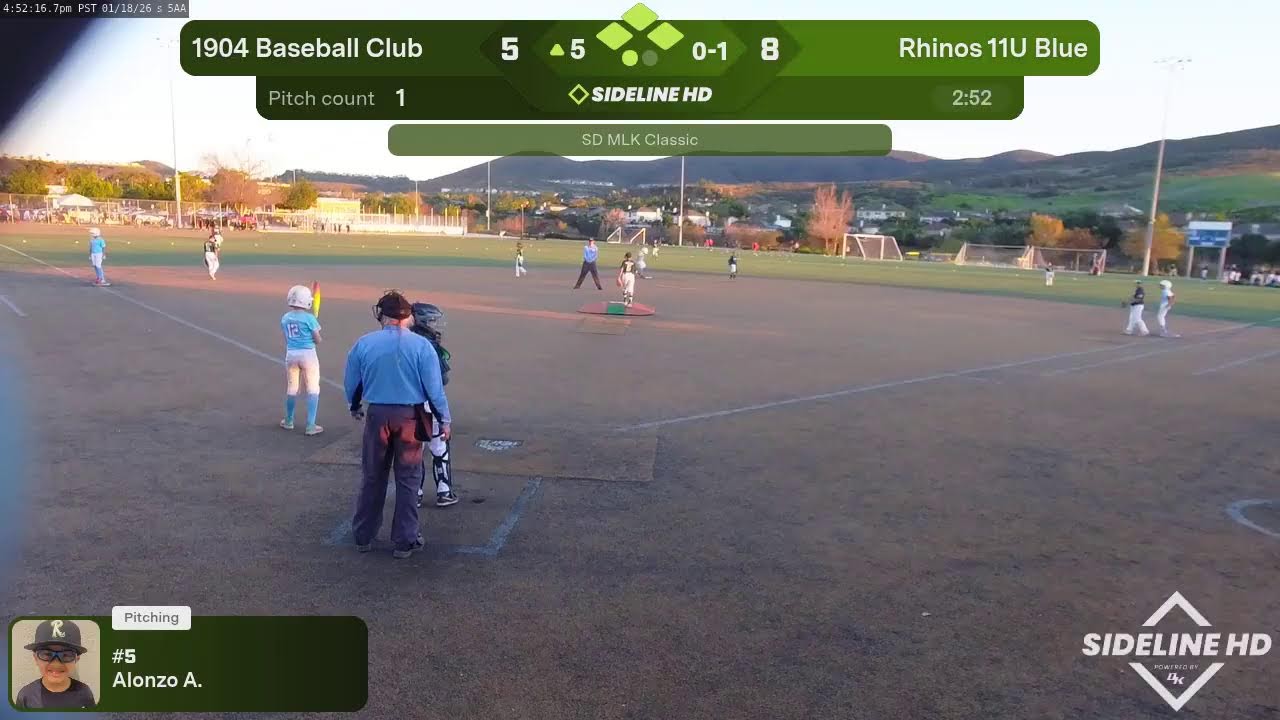Rhinos 11U Blue vs. 1904 Baseball Club (2026.01.18)