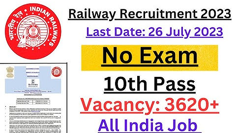RRC WR Apprentice Vacancy 2023 Notification | Western Railway Apprentice New Bharti 2023