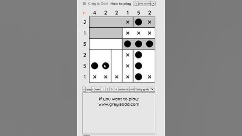 Grey is Odd - Today grids. Solution level 1 6X6 dated 03-01-2024