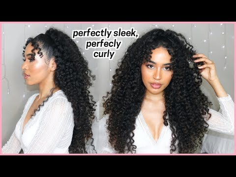 Perfectly Sleek Curly Hairstyle Half Up Half Down Lana