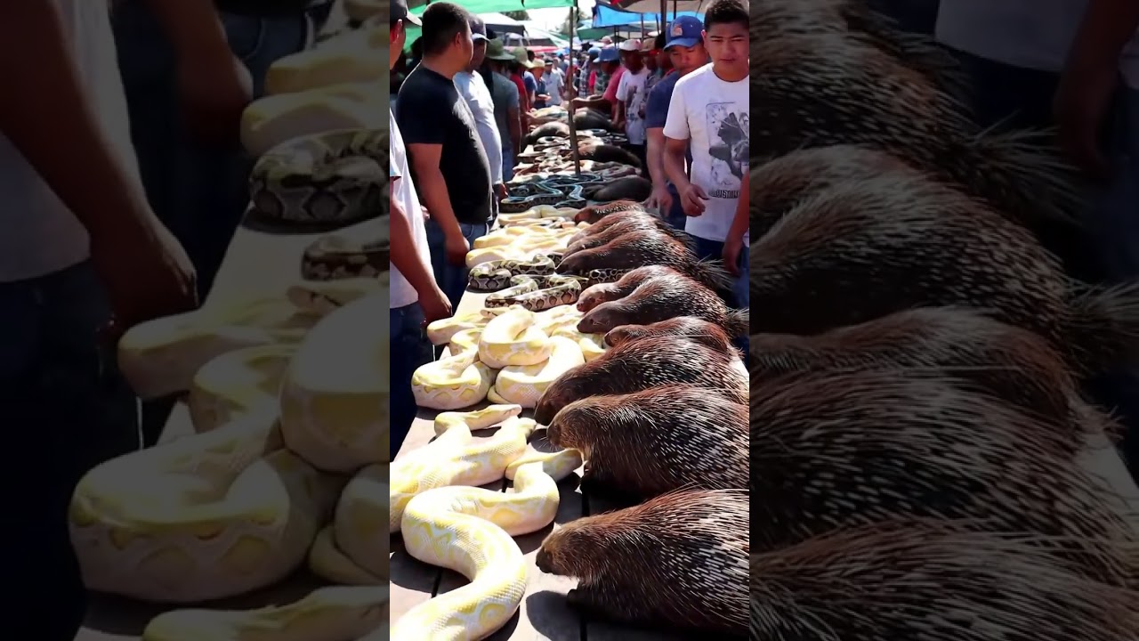 #wild animals sold in market