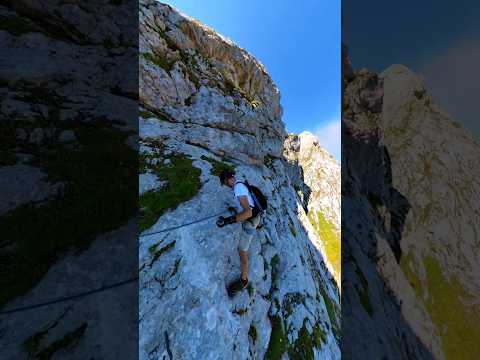 Experience the thrill of Mangart's Italian via ferrata | 360° 4K live action