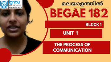BEGAE 182 Block 1 Unit 1 English Communication Skills |  മലയാളം ക്ലാസുകൾ