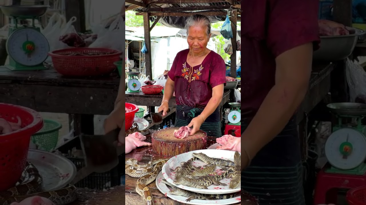 Daily Life at a wild meet In Market 