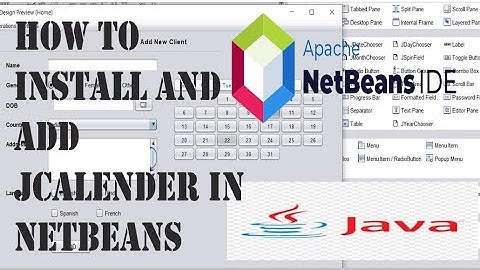 How to Add JCalender in Apache Netbeans |Jcalender | Netbeans |Java