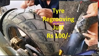 Tyre Regrooving at home in just Rs 100/
