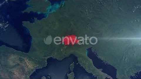 Realistic Earth Zoom Red Alert Highlight Country Switzerland | Motion Graphics - Envato elements