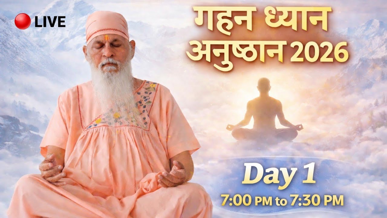 Day 1 | 🔴 LIVE | Gahan Dhyan Anusthan 2026 | Shri Shivkrupanandswami