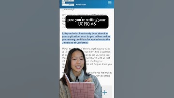How to write your UC PIQ 8! #applyingtocollege #ucapplication #collegeessay #collegeapps #ucla