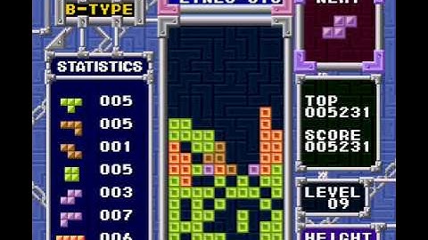 Tetris B Type Level 9 Height 5