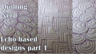 Free Motion Quilting Class – universal rules for echo based designs: paisley, rectangle and circle