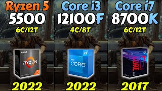 R5 5500 vs i3-12100F vs i7-8700K - RTX 3080 and RTX 3060