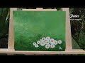 Art Vlog | &quot;Daisies&quot; | Time Lapse | Simple Acrylic Painting on Canvas