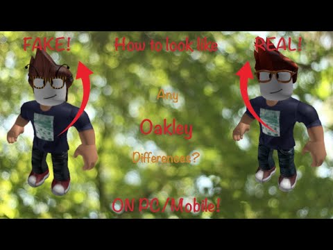 How to make your avatar look like Oakley on PC/Mobile! (Roblox) - YouTube