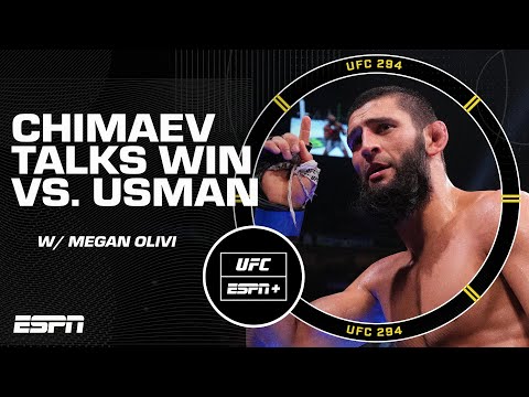 Khamzat chimaev believes he broke his hand vs. Kamaru usman at ufc 294 | espn mma