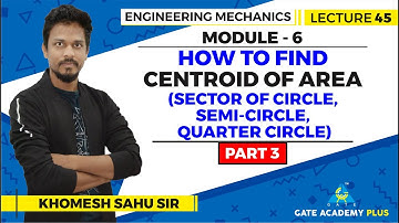 Lecture 45 | Module 6 | How to Find Centroid of Area Sector of circle...| Engineering Mechanics