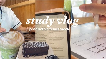 PRODUCTIVE study vlog: finals week, studying in cafes, college life | uni vlog