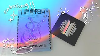 a random album unboxing bc why not :: bts' proof and kang daniel's the story 🎵💫
