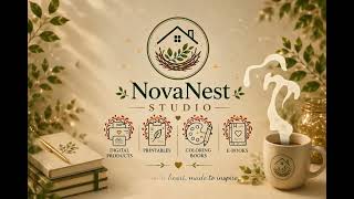 NovaNest Studio Premium Digital Products Printables Coloring Books E-books