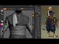 Shinobi  game character  part 2  cloth  marvelousdesigner zbrush