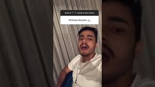 Gabriel Henrinque Cantando Whitney Houston Nos Stories