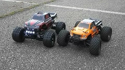 Drag Race - Arrma Granite 4x4 3s BLX vs Traxxas Stampede 4x4 VXL Part 1