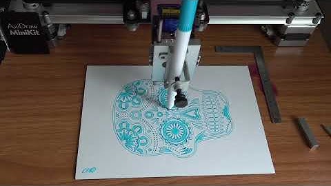 Sugar Skull Plot on AxiDraw MiniKit