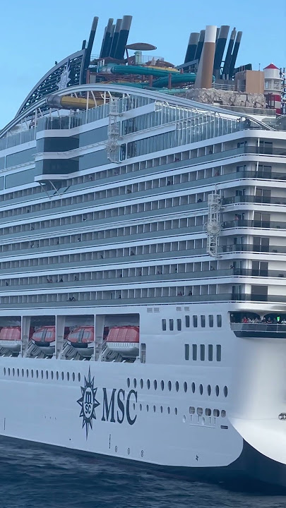 MSC WORLD AMERICA TRIPLE SIZE OF TITANIC??🤔 #cruiseship #cruiseline #yt #ytshorts #travel #shorts