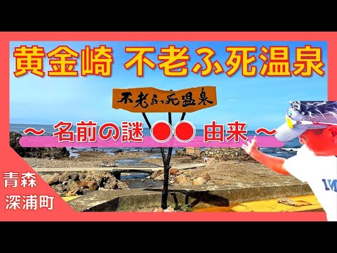 【 不老ふ死温泉温泉(青森県西津軽郡) 解説付 】『黄金崎不老ふ死温泉』( 深浦町 ） 〜 世界自然遺産 白神山地 青池から車で２６分/ 日本海一望 絶景スポット❗️【Japan Aomori  】