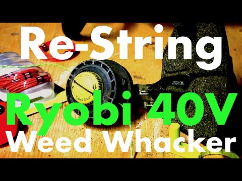 Re-Spool 40V RYOBI WEED WHACKER - How to Re-String Ryobi 40V Weed Trimmer (works for other brands)