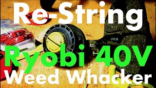 ReSpool 40V RYOBI WEED WHACKER  How to ReString Ryobi 40V Weed Trimmer (works for other brands)
