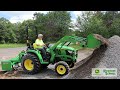 John Deere 3025E + 300E Loader + Frontier BB5060 Box Blade | Riesterer & Schnell