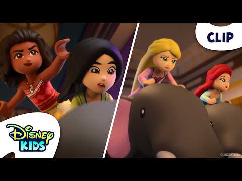 The Princesses vs Animal Stampede?! 🐘👑 | LEGO Disney Princess | @disneykids