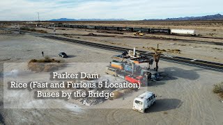 Buses by the Bridge at Lake Havasu, Parker Dam, Rice CA (Fast and Furious 5 Location)