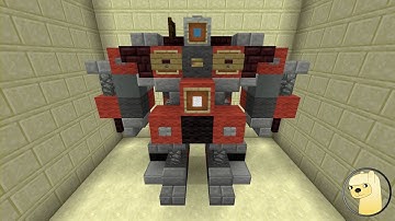 Minecraft - How To Build Transformers 3 Leadfoot Robot Mode!