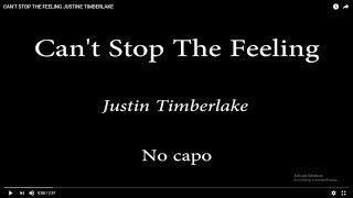 CAN'T STOP THE FEELING - JUSTINE TIMBERLAKE (Easy Chords and Lyrics) screenshot 2