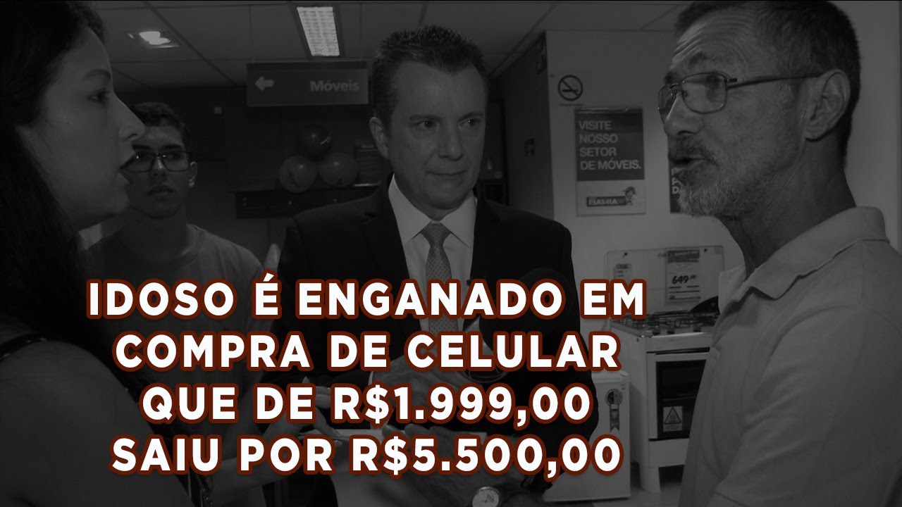 Mais um idoso leva golpe em loja famosa e chama Russomanno para resolver o problema com celular