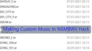 NSMBWii Modding Tutorial Part 2: Custom Music