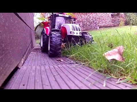 Jouets BRUDER TRACTOR STEYR CVT 170 with Krampe Halfpipe tipping trailer