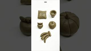 clay fruits and milk, #miniature #creativeclayideas #kitchenset #clay #diy #homecraft